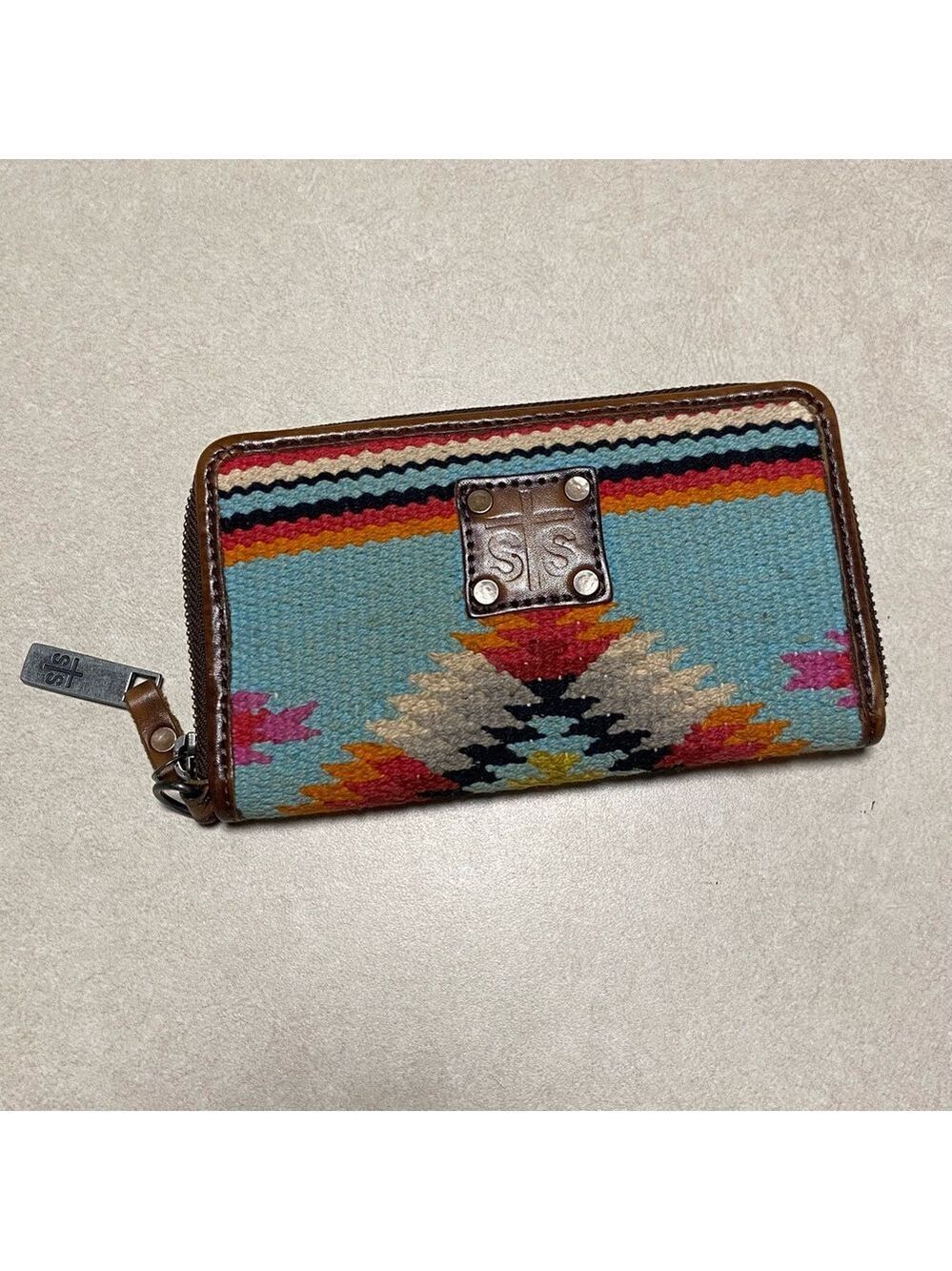 STS Ranch Wallet Women OS Multicolor Ranchwear Saltillo Rosa Woven Fabric Wallet